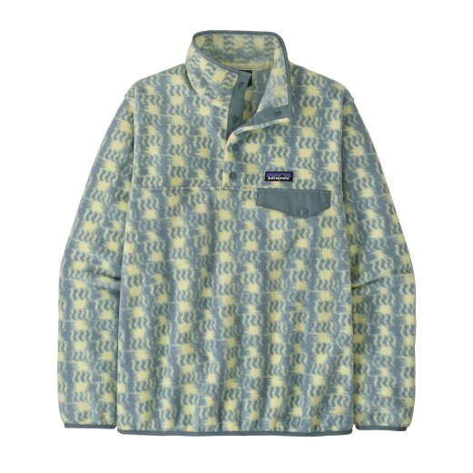 Patagonia Ws Lightweight Synchilla Snap-T Fleece Pullover Sun Quuilt Blue Sage