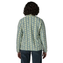 Patagonia Ws Lightweight Synchilla Snap-T Fleece Pullover Sun Quuilt Blue Sage