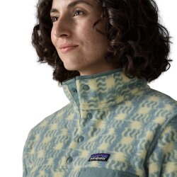 Patagonia Ws Lightweight Synchilla Snap-T Fleece Pullover Sun Quuilt Blue Sage
