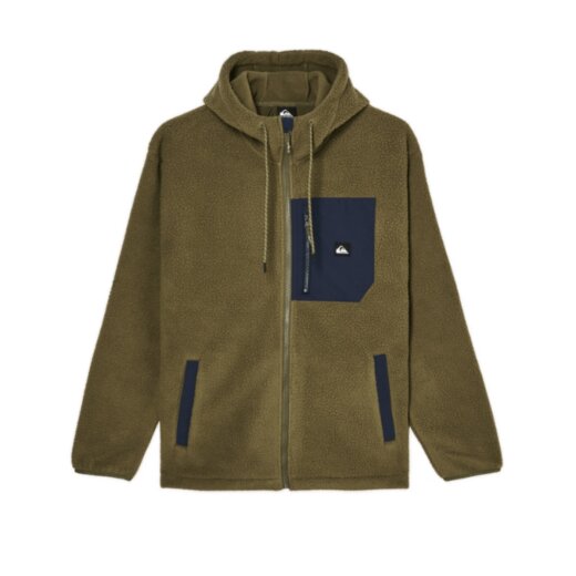 Quiksilver Clean Coast FZ Hood Olive Green