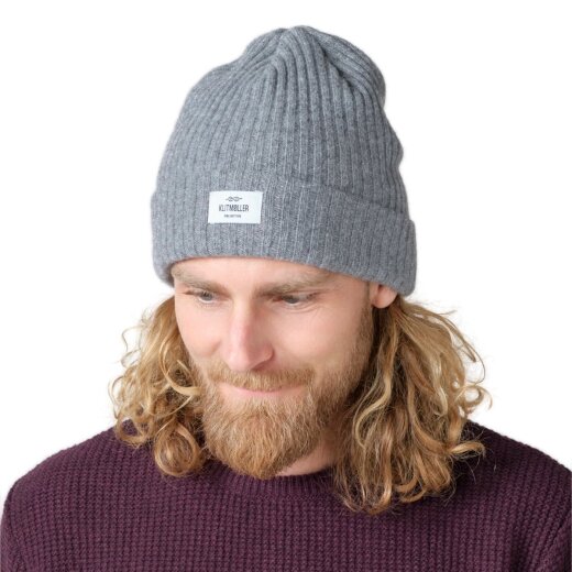 Klitmoller Collective Heavy Rib Beanie Light Grey