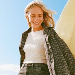 Billabong Way Out Knit Longsleeve White Cap