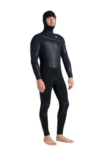 C-Skins NuWave Wired Hooded Steamer 6/5 Neoprenanzug Black