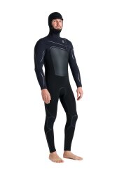 C-Skins NuWave Wired Hooded Steamer 6/5 Neoprenanzug Black
