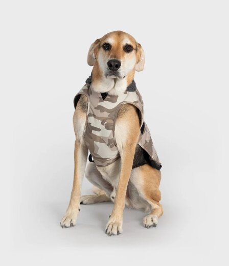 DRYROBE Dog Coat Hundemantel Sand Camo XS
