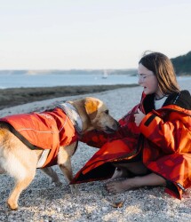 DRYROBE Dog Coat Hundemantel Burnt Orange XS
