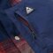 Passenger Clothing West Polar Fleece Shirt Rich Navy Red Ochre Check