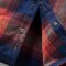 Passenger Clothing West Polar Fleece Shirt Rich Navy Red Ochre Check