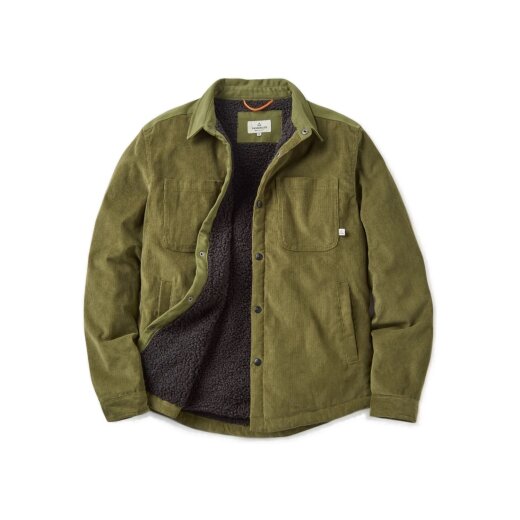 Passenger Clothing Kodiak 3.0 Sherpa Sherpa Cord Overshirt Khaki