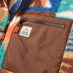Passenger Clothing Ravi Sherpa Fleece Pullover Lost on Purpose Pacific Green