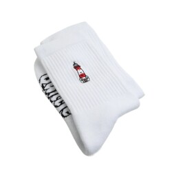 Quittje Socken Leuchtturm weiß