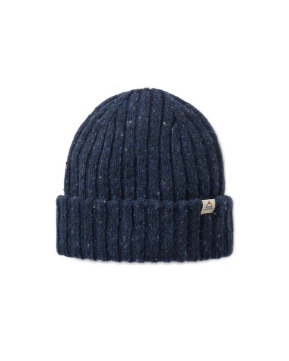 Passenger Fisherman Merino Wool Beanie Blue Navy