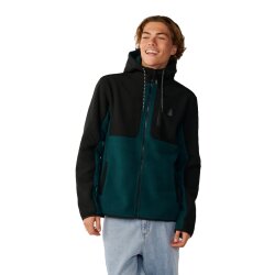 Rip Curl Men S-Series Panelled Zip Thru Hoodie Blue Green