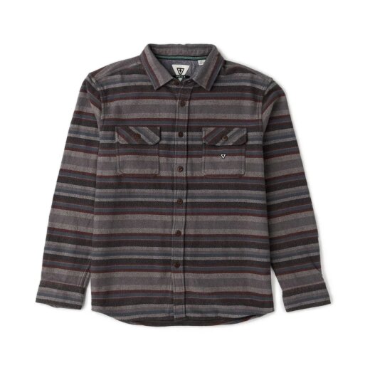 Vissla Descanso Heavy Flannel Hemd Dark Grey