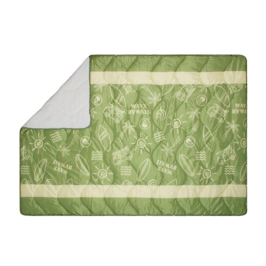 Wave Hawaii Outdoor Decke Sherpa Multifunktionsdecke Green