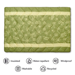 Wave Hawaii Outdoor Decke Sherpa Multifunktionsdecke Green