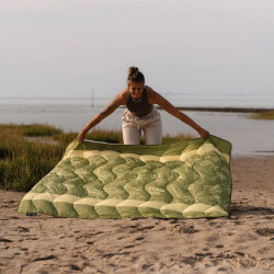 Wave Hawaii Outdoor Decke Sherpa Multifunktionsdecke Green