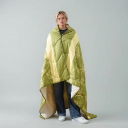 Wave Hawaii Outdoor Decke Sherpa Multifunktionsdecke Green