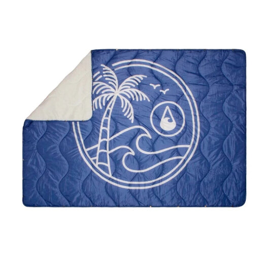Wave Hawaii Outdoor Decke Sherpa Multifunktionsdecke Blue Palm