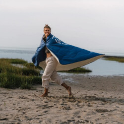 Wave Hawaii Outdoor Decke Sherpa Multifunktionsdecke Blue Palm